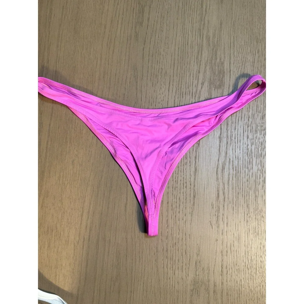 Skims Recycled Swim Thong Bikini Bottom 4X NWT Neon Orchid